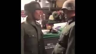 German Soldiers Singing Erika Berlin 1945 Colorised [upl. by Litman968]