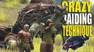 CRAZY RAIDING TECHNIQUE ARTHROPLEURA  A NOOBS GUIDE 1  ARK Survival Evolved Official [upl. by Eikkin]