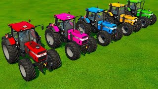 TRANSPORTING PIXAR CARS amp FRUITS WITH COLORED amp JOHN DEERE vs CLAAS vs TRACTORS  BeamNGdrive [upl. by Nail]