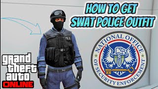 GTA 5 online how to get SWAT Police outfit rare easiest way Tutorial gta 5 noose swat outfit [upl. by Kriste]