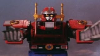 Lightspeed Megazord First Fight  Lightspeed Rescue  Power Rangers Official [upl. by Ahsyekal]