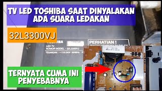 tv led toshiba ada suara meledak [upl. by Suoiluj659]