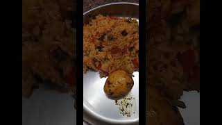 Tomato rice with egg trending tomato rice with egg combo vlog vlogger food lunch lunchbox [upl. by Ydnik224]