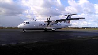 ATR 42500 Air France by Airlinair landing start up and take off [upl. by Lesoj643]