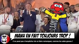 Macron fait son MARIOLLE durant la parade des athlètes mais ça ne va pas durer [upl. by Venetis753]