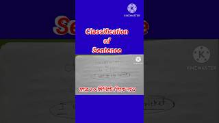 Classification of Sentence shorts english youtubeshorts education [upl. by Asina]