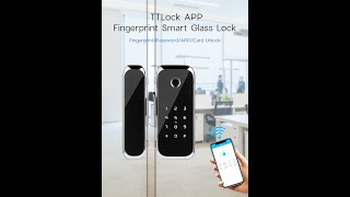 Glass Only Bluetooth or WiFi electronic door lock M901 Introduction [upl. by Butterworth790]