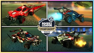 34 PRO OCTANE DESIGNS with all new ESPORTS DECALS 🔥  Rocket League [upl. by Ecnaled]