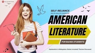 Self Reliance by Ralph Waldo Emerson Themes based explanation in Malayalam Notes included English [upl. by Enirtak]