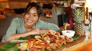 Buttered Seafoods for Dinner went to public market  CountrysideLife in Bohol Philippines Bisaya [upl. by Towne]