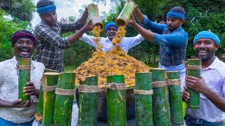 BAMBOO BIRYANI  Mutton Biryani Cooking in Bamboo  Steamed Bamboo Biryani Recipe Cooking in Village [upl. by Jeane74]