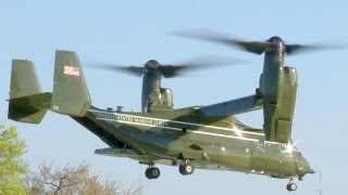 US Presidential Helicopter Squadron MV22 Osprey LandingTakeoff [upl. by Hako]