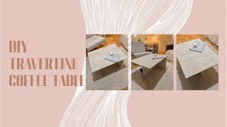 DIY TRAVERTINE COFFEE TABLEin just 15 minutes diycoffeetable [upl. by Laamaj]