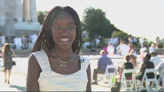 15yearold girl on being a composer at open air opera at the Lincoln Memorial [upl. by Magee428]