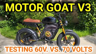 Motor Goat V3 Ebike  What is better 60 Volts or 70 Volts [upl. by Drye]