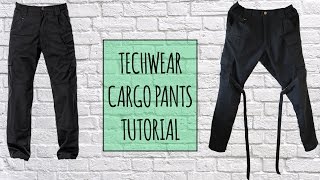 How to make Techwear Cargo Pants  Tutorial [upl. by Emelina876]