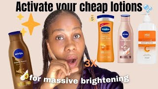 How I turned my Cheap Lotions to massively Brightening Lotions [upl. by Sheline446]