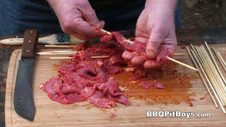 How to grill Pepper Steak Strips  Recipe [upl. by Annaitsirk]