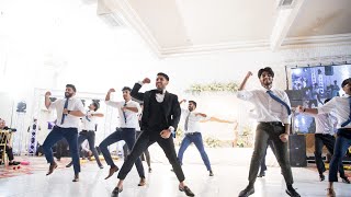 Indian Wedding Reception Dance — GROOM JOINS HIS COLLEGE DANCE TEAM [upl. by Shannan]