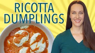 Ricotta Dumplings with Red Pepper Sauce by Jacques Pepin  Vegetarian Recipe Demo [upl. by Marte]