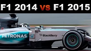 Formula 1 F1 2015 Sound  2014 vs 2015 Sound Comparison [upl. by Lebatsirc]