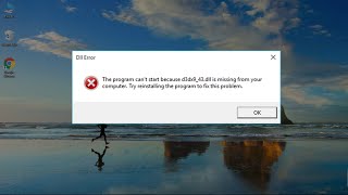 How to Fix d3dcompiler43dll Missing Error in Windows 10 [upl. by Lopez]