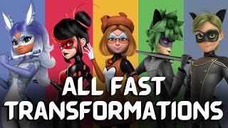 Miraculous All Fast New Character Transformations Season 15  Miraculous Ladybug [upl. by Dorie]