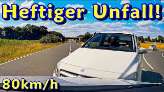 Frontalunfall Prügeleien und unterlassene Hilfeleistung  DDG Dashcam Germany  Unfallfolge 12 [upl. by Orpah]