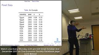 Lecture 7 Panel Data Models Part I [upl. by Hank]