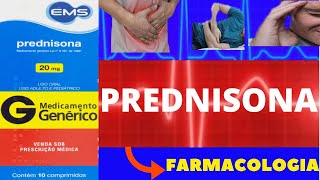 PREDNISONA  PARA QUE SERVE COMO TOMAR COMO FUNCIONA EFEITOS COLATERAIS  FARMACOLOGIA [upl. by Esilana]