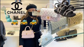 NEW YORK CITY CHANEL Luxury Shopping Vlog  Chanel 22P Full Collection → Trying On Rare Chanel Bags [upl. by Harriott]