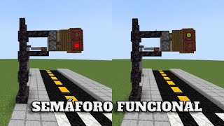 Cómo hacer un SEMÁFORO que FUNCIONA en minecraft bedrock y java  mecanismos redstone [upl. by Fagan]