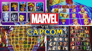 Marvel vs Capcom Character Select Screen Evolution [upl. by Yrocal758]