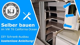 Selber bauen im VW T6 California Ocean  DIY SchrankAusbau [upl. by Coray]