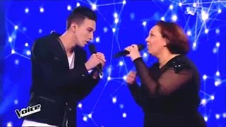 Samira Brahmia VS Aubin Battle quotThe Voice France 2015quot [upl. by Ydal]