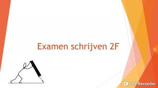 Examen schrijven 2F [upl. by Onivla]