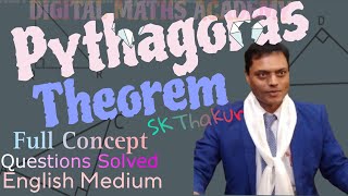 Pythagoras Theorem FULL CONCEPT in One Video  Class 7 8 9 10  Sk Thakur  Digital Maths [upl. by Tito]