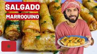 Salgado marroquino de frango e legumes bem crocante uma receita perfeita para o Ramadão [upl. by Prosper]