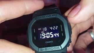 Setting Casio GShock DW5600BB manual 3229 [upl. by Nnylrac887]