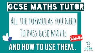 All the GCSE Maths Formulas and How to use Them  Higher amp Foundation  Edexcel AQA OCR WJEC [upl. by Sunshine608]