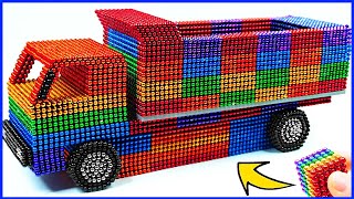 DIY  How To Make A Car A Truck Excavator Bulldozer From Magnetic Balls Satisfying 013 [upl. by Anivla108]