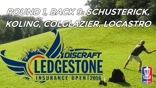 2016 Ledgestone Open Round 1 Back 9 Schusterick Koling Colglazier Locastro [upl. by Derrek]