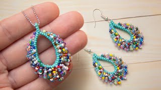 Simple Beaded Earrings Tutorial Easy Seed Bead Earrings [upl. by Eenhat]