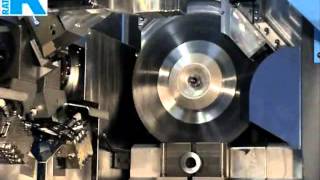 TCT Champion TH saw blade sawing tube on Rattunde machine [upl. by Adelice]