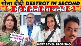 गोला दीदी DESTROY IN SECOND  Ravish Kumar Roast 🗿🗿  Funny political Roast amp memes [upl. by Abihsot]