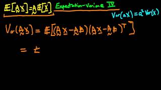 Expectations and variance of a random vector  part 4 [upl. by Flagler259]