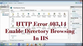 Enable Directory Browsing In IIS HTTP Error 40314The Web server is configured to not list [upl. by Durante]