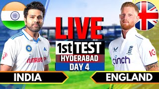 India vs England 1st Test Day 4  India vs England Live  IND vs ENG Live Commentary Session 2 [upl. by Olympie]