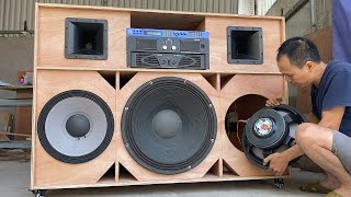 Restoration and design giant portable speaker system  1 unique idea for event sound system [upl. by Delp465]