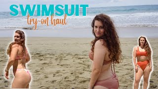 CURVY MIDSIZE SWMSUIT TRY ON HAUL  haute swimwear☀️ [upl. by Nairrot]